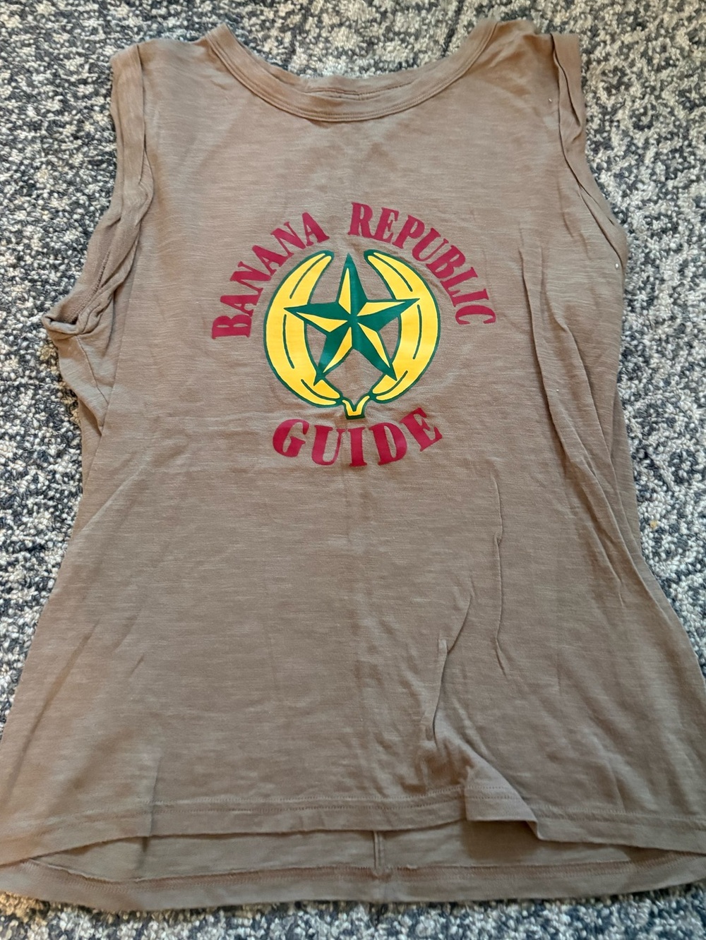 Banana Republic Brown Graphic Tee with White Star Logo